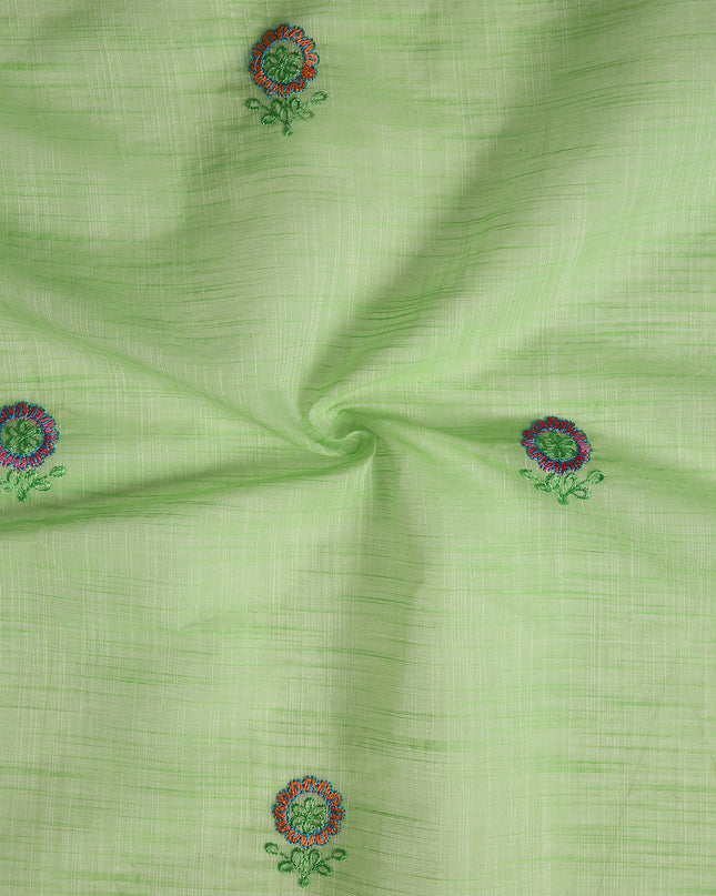 Pure Cotton Handloom Embroidered Saree with Blouse Piece