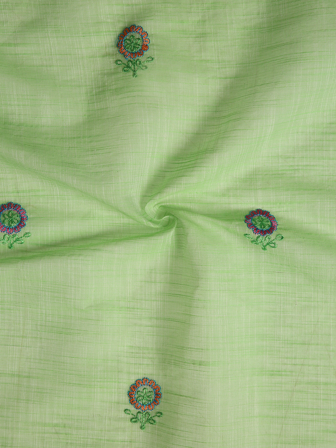 Pure Cotton Handloom Embroidered Saree with Blouse Piece