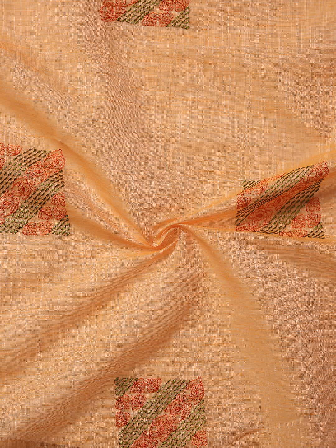 Pure Cotton Handloom Embroidered Saree with Blouse Piece