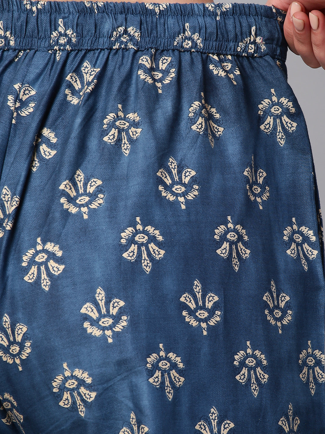 Women's Cotton Printed Loose Fit Flared Wide Leg Palazzo Pants