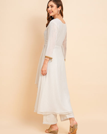 Georgette Lurex Layered Ethnic Wear Kurta
