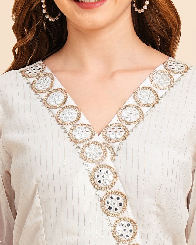 Georgette Lurex Layered Ethnic Wear Kurta