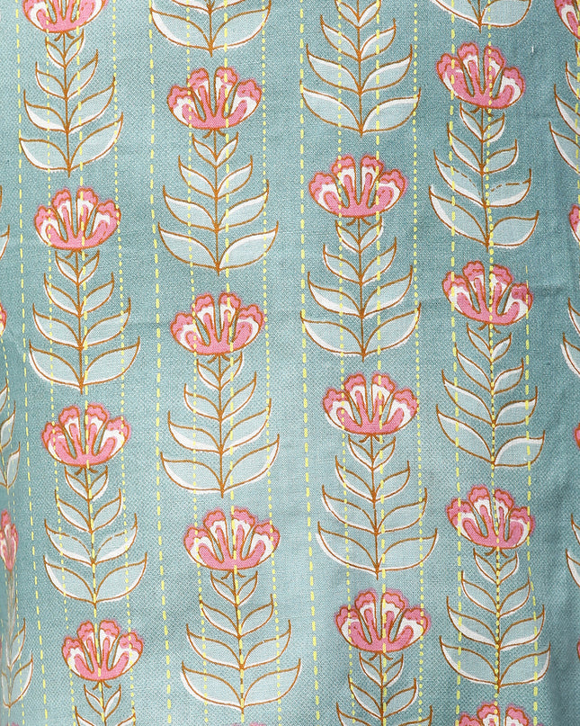 Women's Cotton Printed Loose Fit Flared Wide Leg Palazzo Pants