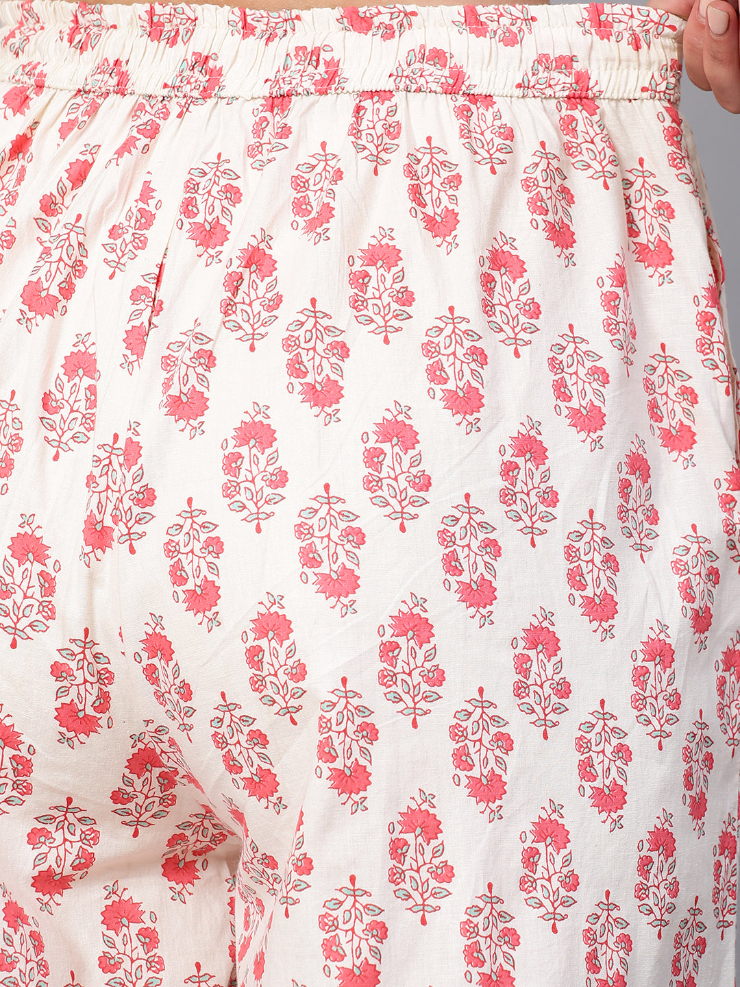 Women's Cotton Printed Loose Fit Flared Wide Leg Palazzo Pants
