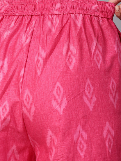 Women's Cotton Printed Loose Fit Flared Wide Leg Palazzo Pants