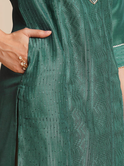 Art Silk Straight Lucknowi Chikankari Ethnic Wear Kurta