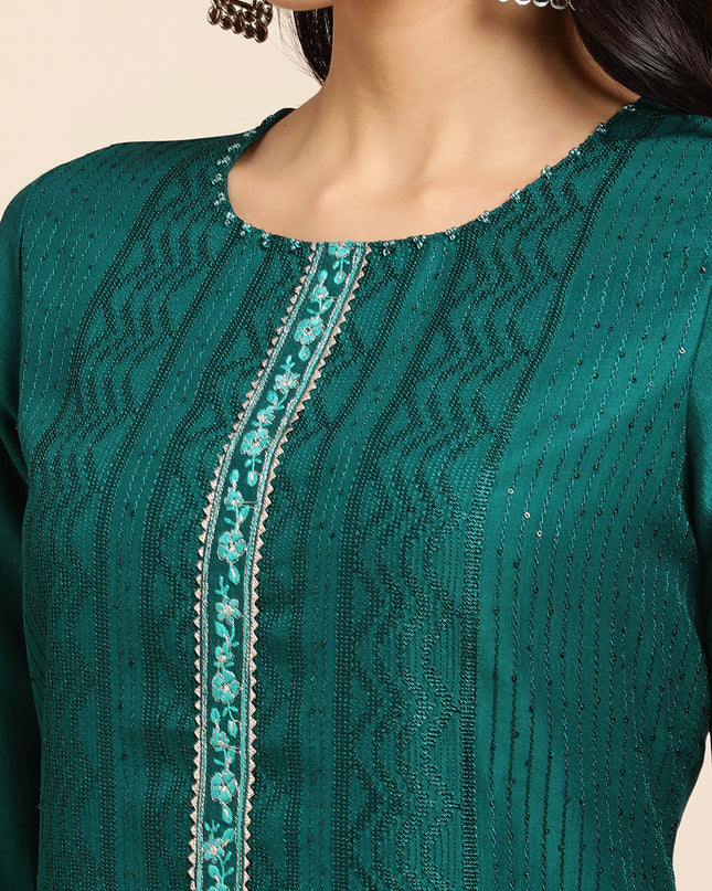 Art Silk Straight Lucknowi Chikankari Ethnic Wear Kurta