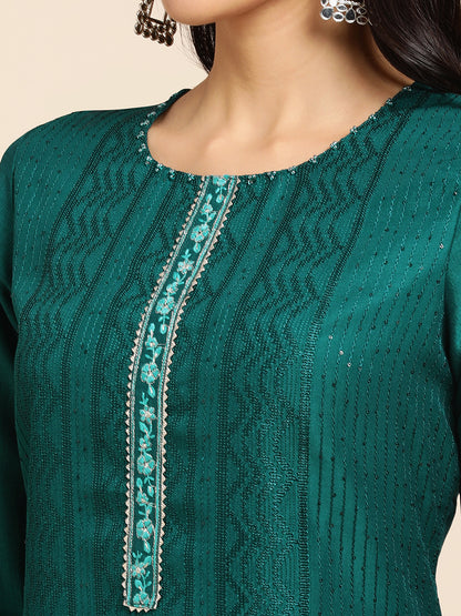 Art Silk Straight Lucknowi Chikankari Ethnic Wear Kurta