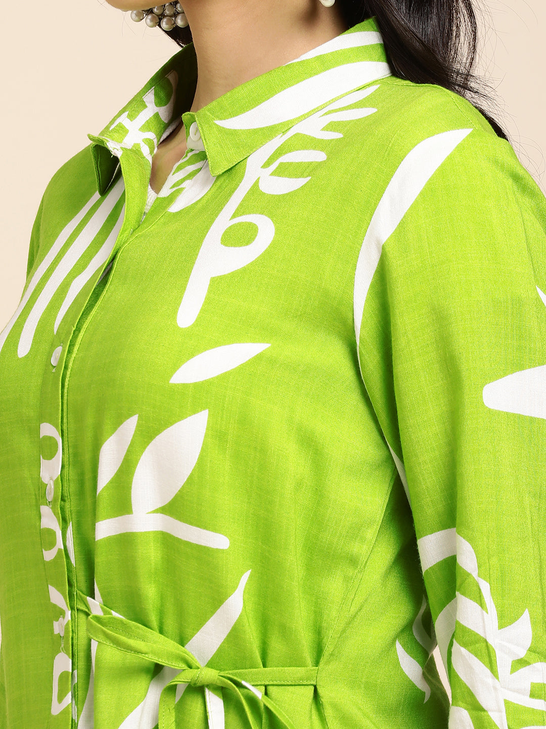 Rayon All Over Floral Printed Night Suit Shirt And Pajama Co-ord Set